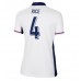 Maillot de foot Angleterre Declan Rice #4 Domicile vêtements Femmes Europe 2024 Manches Courtes